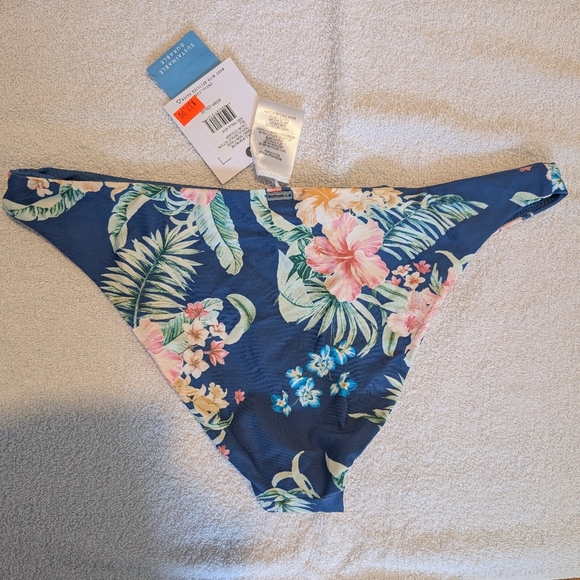 NWT O'Neill Blue Floral Bikini Bottom Size M - Picture 5 of 5